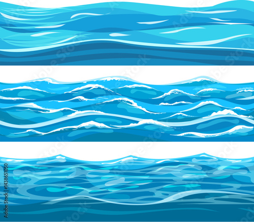 Water layer horizontal seamless patterns