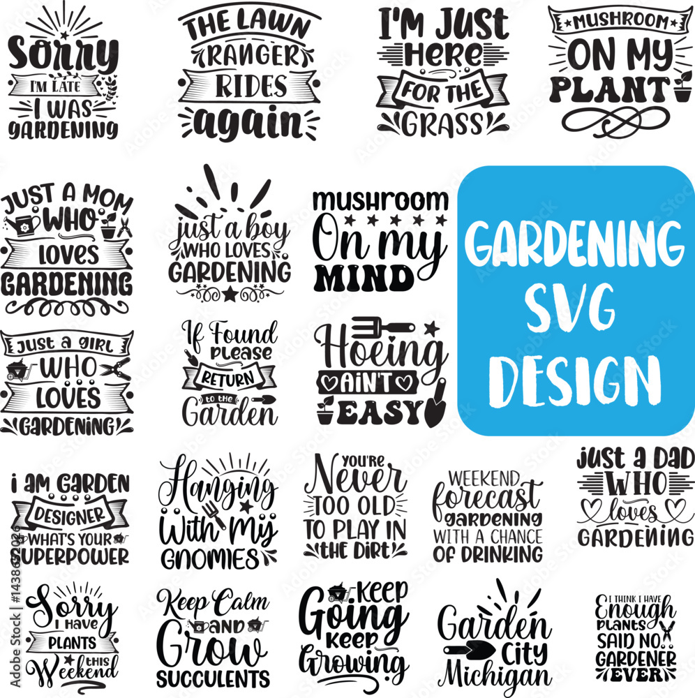 Fototapeta premium gardening svg bundle