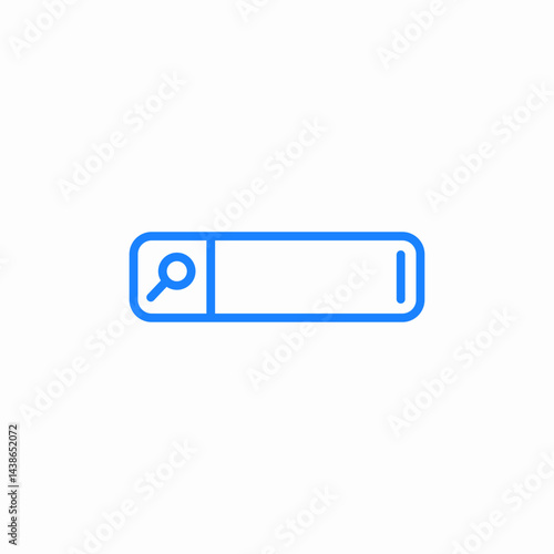 search bar icon sign vector