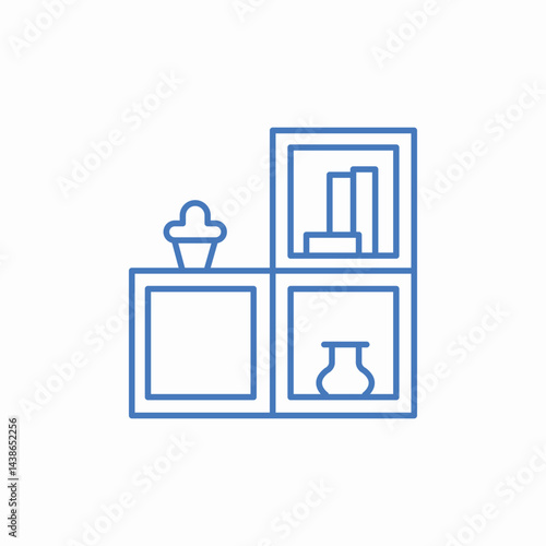 shelf storage display icon sign vector