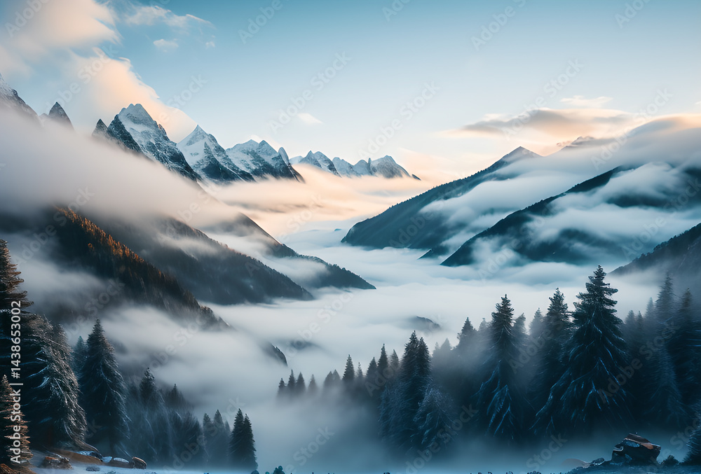 Obraz premium southern on the mountain lake and mountains