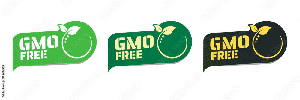 GMO Free - sticker label badge - vector illustration GMO Free - sticker label badge - vector illustration