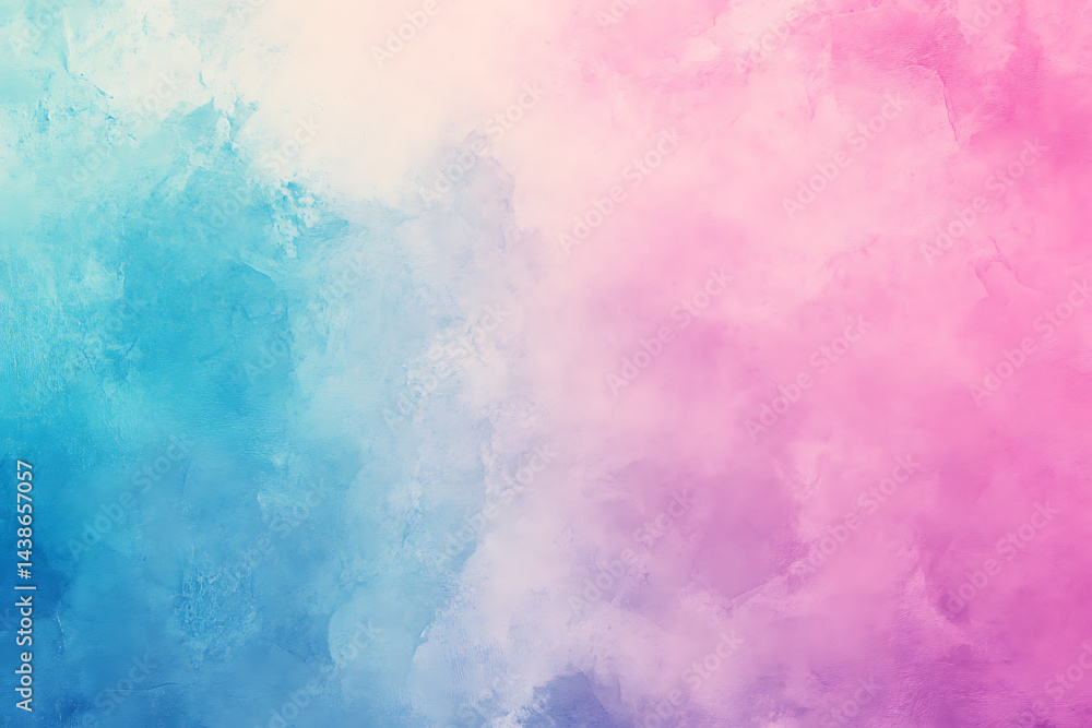 Naklejka premium Cute pink and blue pastel gradient background with a grainy texture.