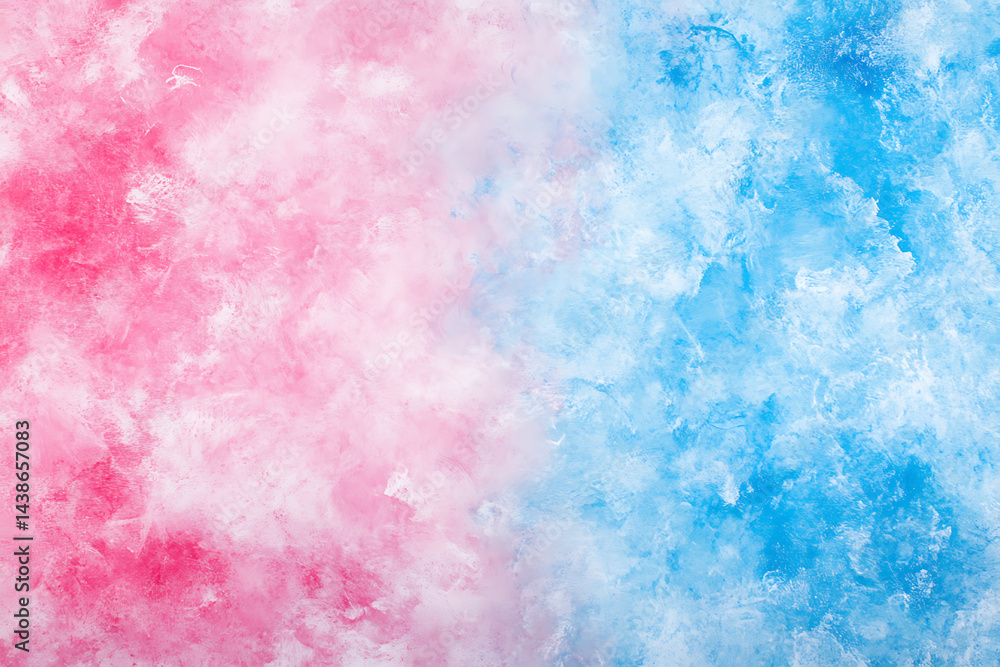 Fototapeta premium Cute pink and blue pastel gradient background with soft textures and subtle grainy effects, creating an adorable and dreamlike atmosphere for various applications.