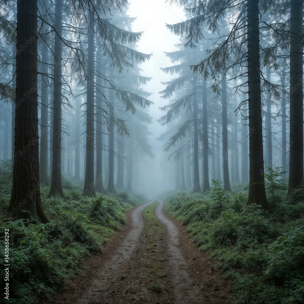 Naklejka premium path in the forest