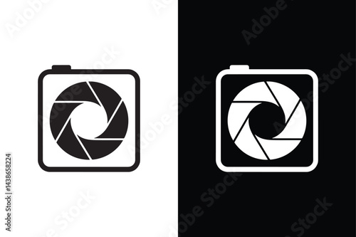 Camera Shutter icon vector on White Background ,Vector Art Illustration on white background.