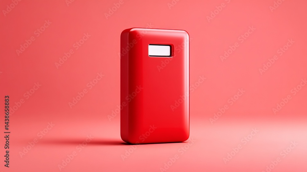 3D simple battery icon rendering on red pastel background soft shadow light studio minimal energy concept 3D simple battery icon rendering on red pastel background soft shadow light studio minimal energy concept