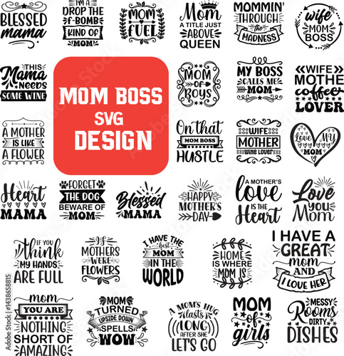 mom boss svg bundle