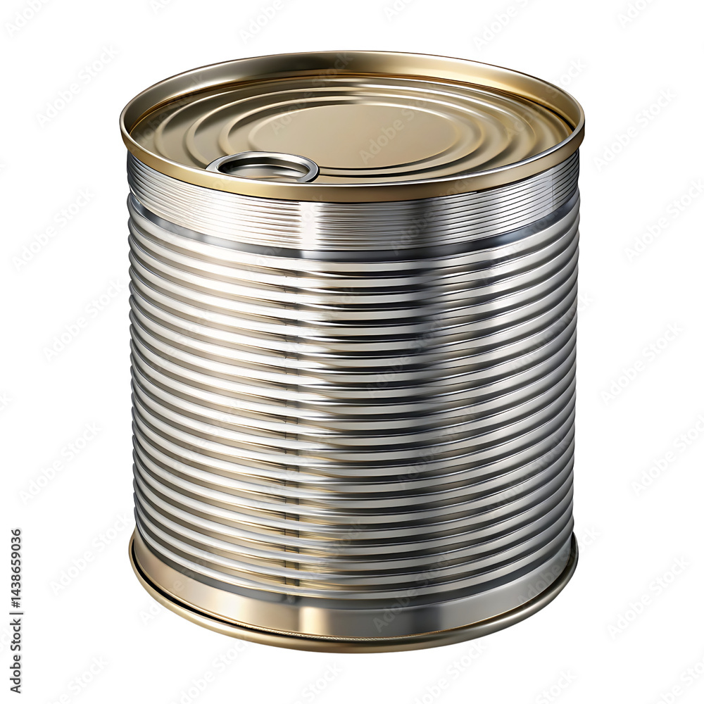 Single Metal Food Can isolated on transparent background Single Metal Food Can isolated on transparent background
