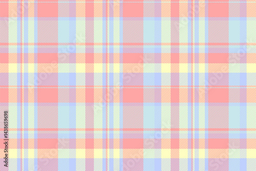 Pastel plaid pattern, perfect for textile design, scrapbooking, or website backgrounds. Soft, delicate colors evoke feelings of calmness and gentleness.
