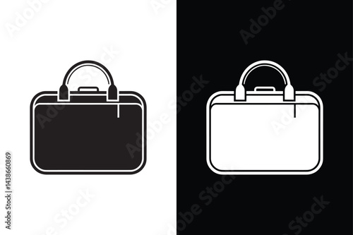 Briefcase icon vector on White Background ,Vector Art Illustration on white background.