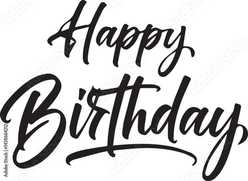 Elegant Happy Birthday Typography Design