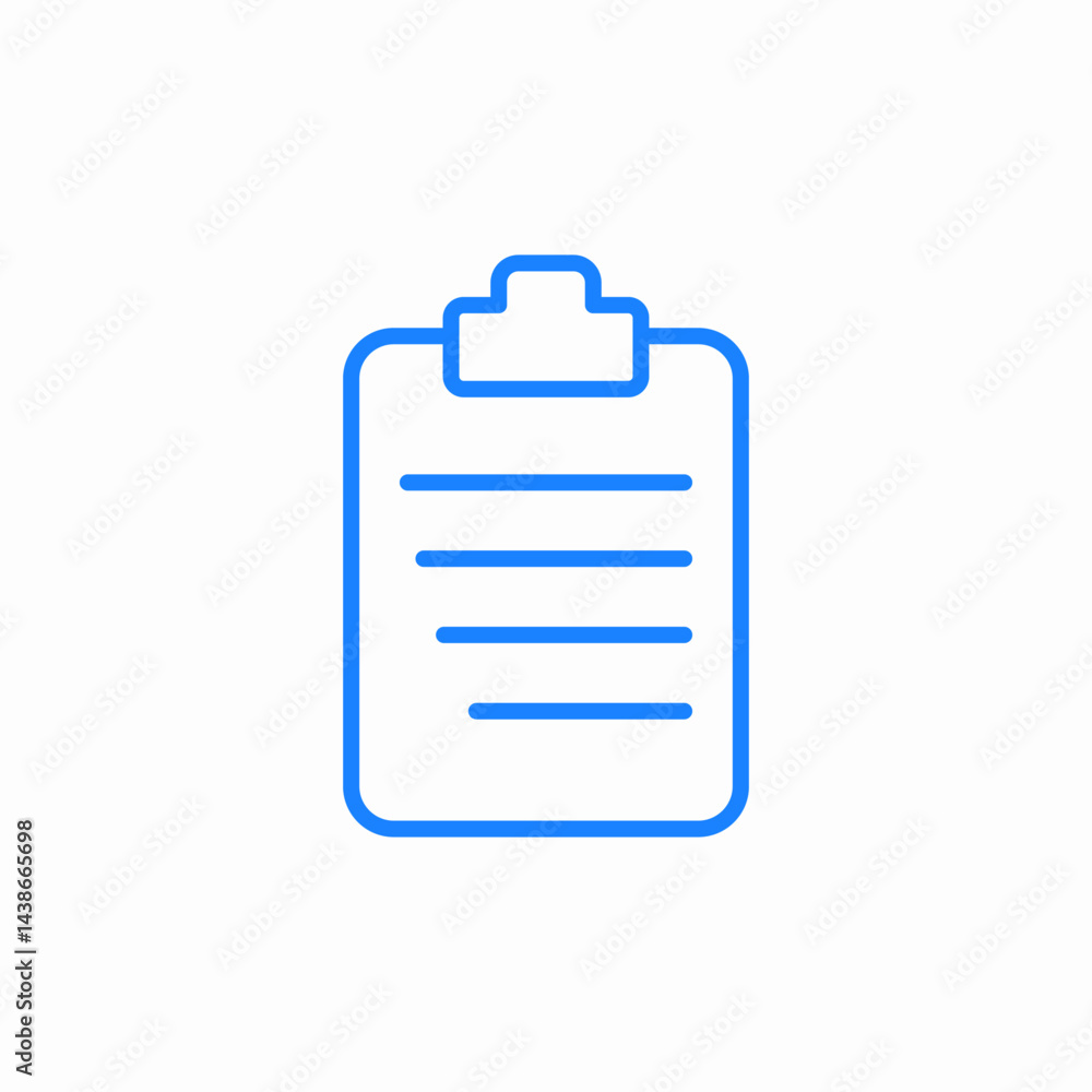 clipboard with lines icon sign vector clipboard with lines icon sign vector