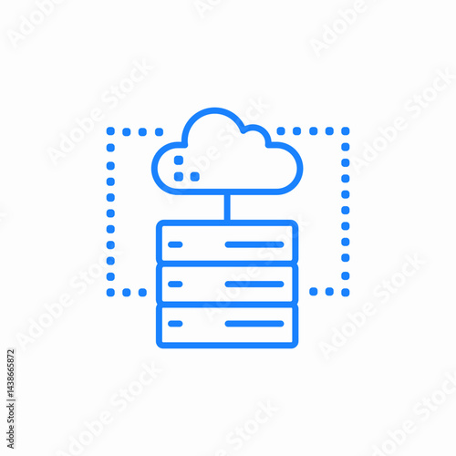 cloud computing servers icon sign vector