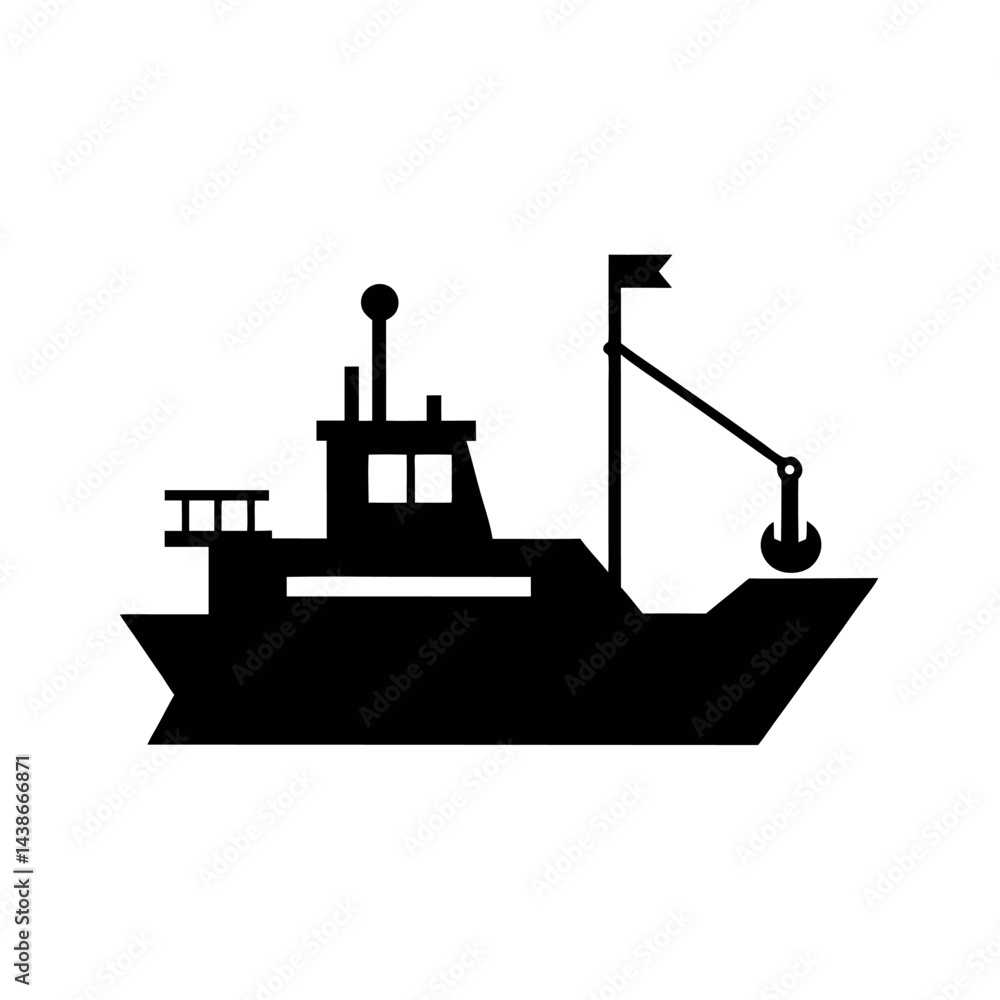 Obraz premium silhouette vector dredger