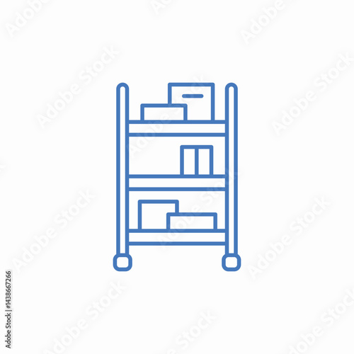 storage shelf icon sign vector
