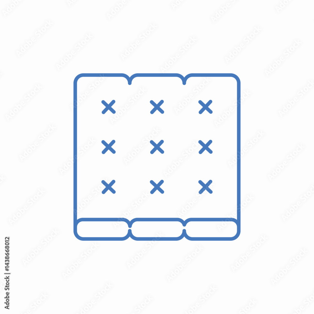 tufted bed mattress icon sign vector tufted bed mattress icon sign vector