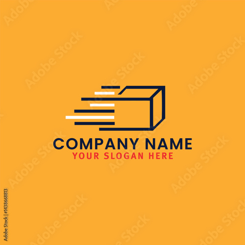 logistics delivery logo design vector