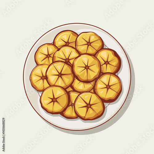 Delicious Fried Plantain Slices on a Plate