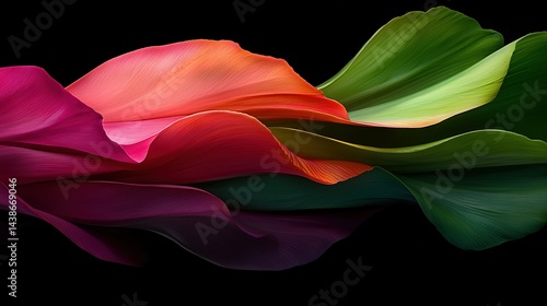 Obraz na płótnie A close-up of a flower on a black background with a reflection underneath w salonie