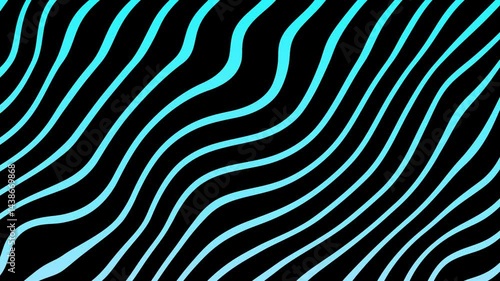 Seamless looped Abstract animated wavy line motion graphic background. Abstract moving topographic map lines. Moving wavy line striped pattern blue color background.4K footage