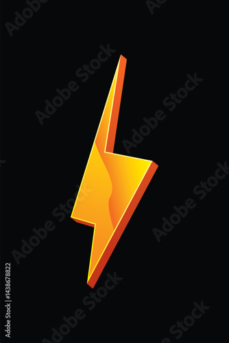 Lightning and short circuit icon. Electrical discharge and lightning strike. Original vector illustration in vintage style.