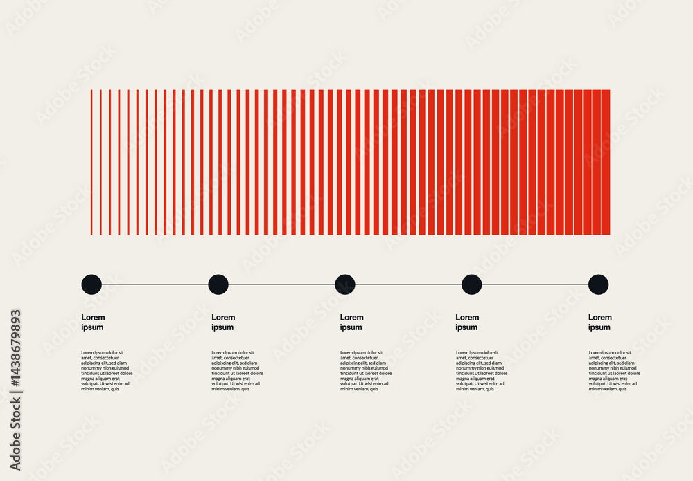 Project Progress Infographic Template with Bars Stock Template | Adobe ...