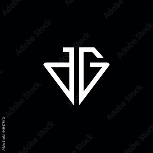 letters dg text logo design vector