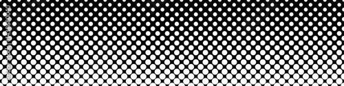 Monochrome geometric circle pattern header background - abstract horizontal vector design with circles