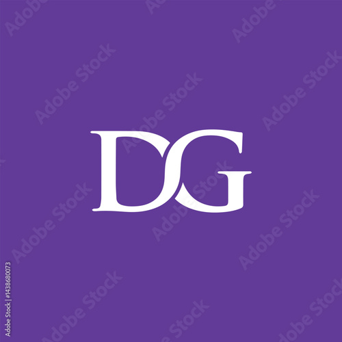 letters dg text logo design vector