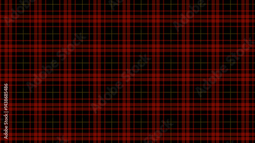 Red and black  plaid fabric texture background. Luxury plaid checkered seamless pattern.