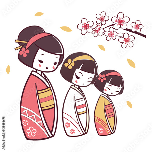 Japanese traditional Handicraft doll "Kokeshi".