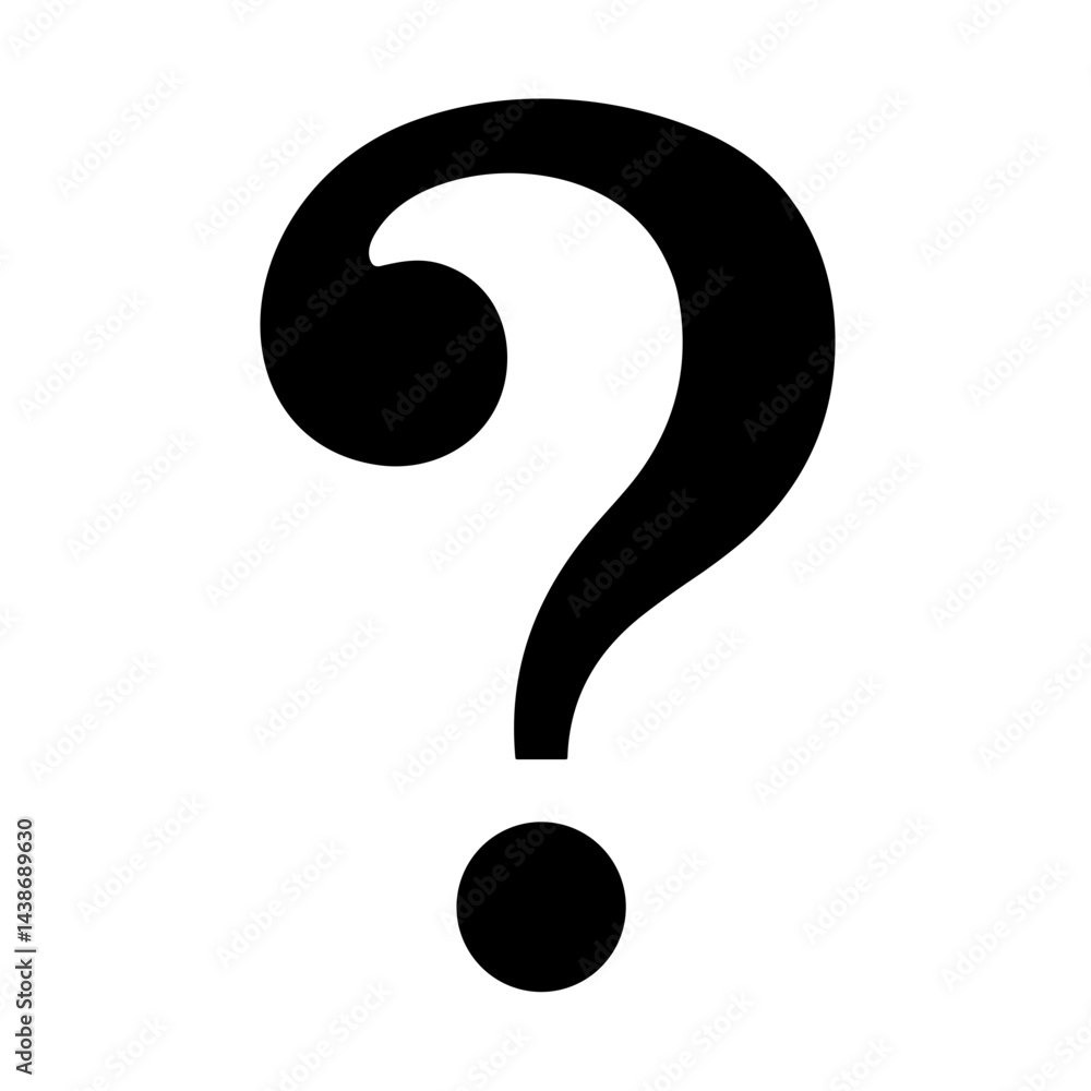 Minimalistic bold question mark symbolizing mystery unknown random chance gambling luck decision uncertainty risk and fortune games Minimalistic bold question mark symbolizing mystery unknown random chance gambling luck decision uncertainty risk and fortune games