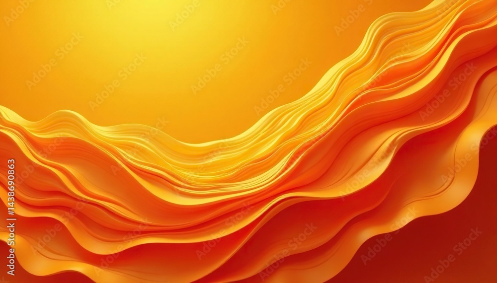 Obraz premium Swirling orange and yellow abstract, viscous fluid , wave, swirl