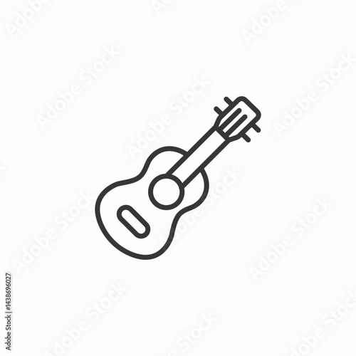 acoustic guitar icon sign vector