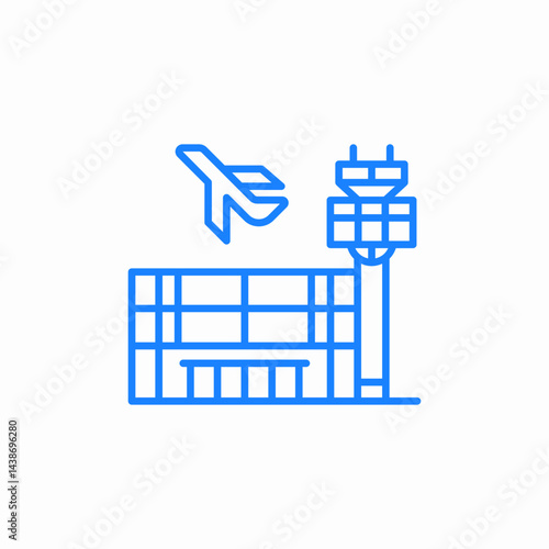 airport terminal icon sign vector