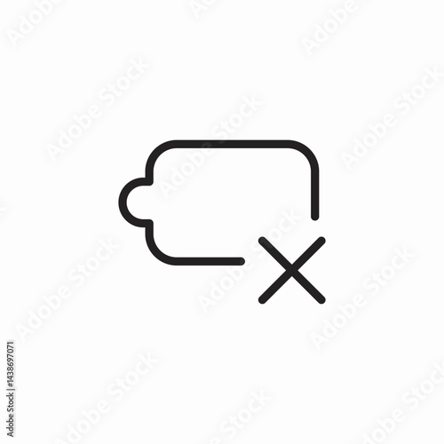 battery connection error icon sign vector