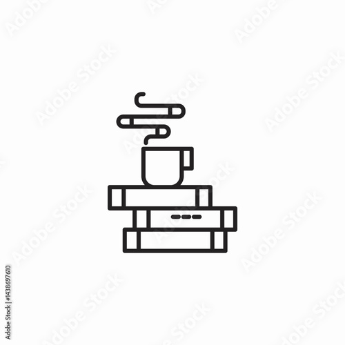 break time reading icon sign vector
