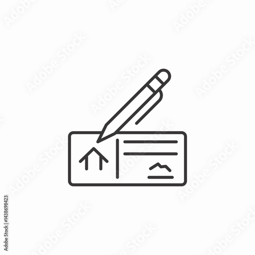 check deposit icon sign vector