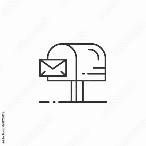 delivered mail icon sign vector