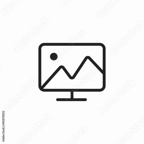 display image preview icon sign vector