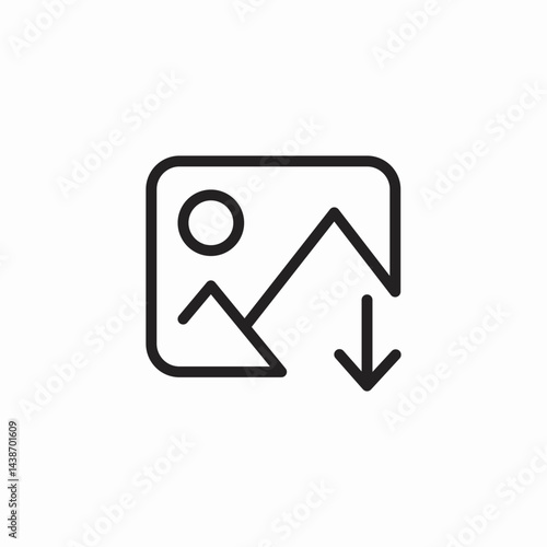 download image option icon sign vector