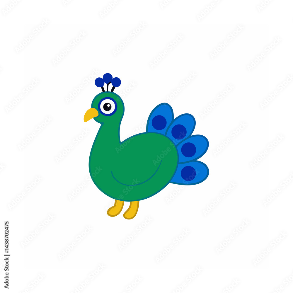 Fototapeta premium Adorable Animal Vector Clipart Wildlife and Pets on White Background