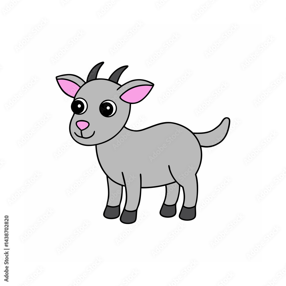Fototapeta premium Adorable Animal Vector Clipart Wildlife and Pets on White Background