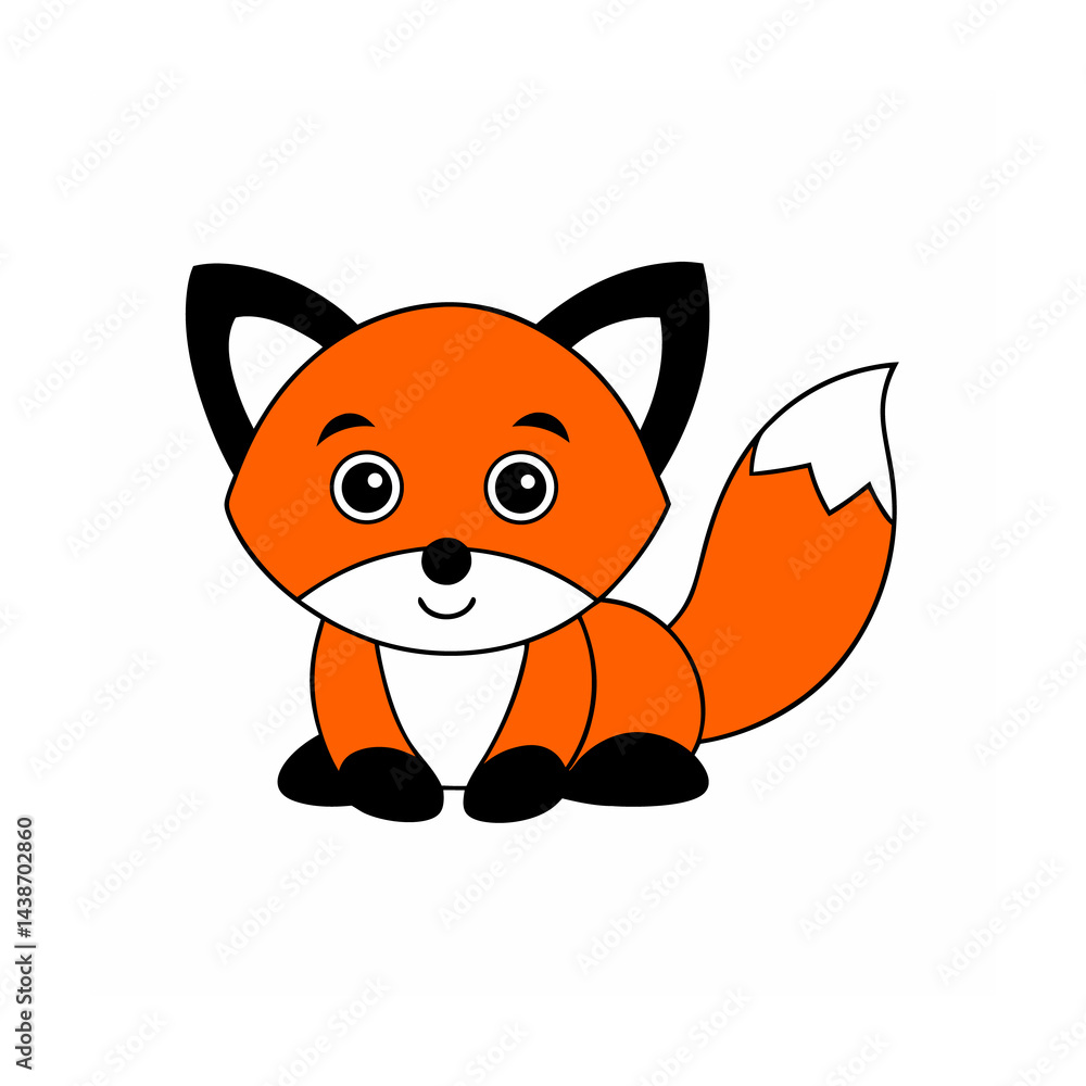 Obraz premium Adorable Animal Vector Clipart Wildlife and Pets on White Background