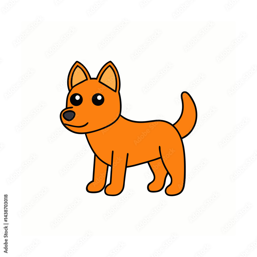 Fototapeta premium Adorable Animal Vector Clipart Wildlife and Pets on White Background