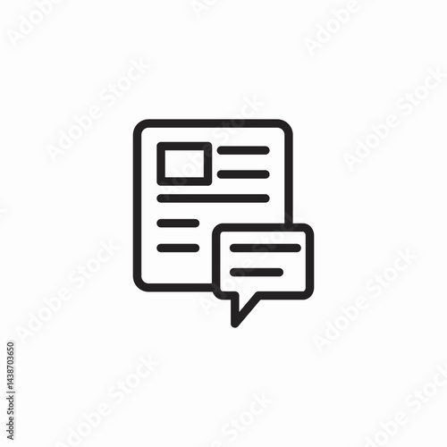 news report comment icon sign vector