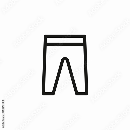 straight leg pants icon sign vector