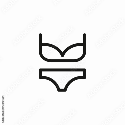 swimsuit separated icon sign vector
