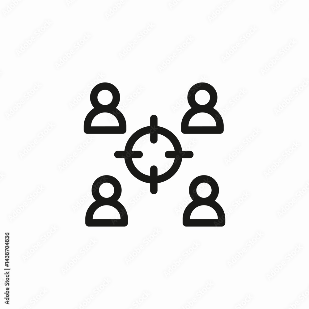 target audience icon sign vector target audience icon sign vector